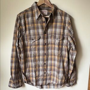 Filson Tan and Gold plaid Shirt